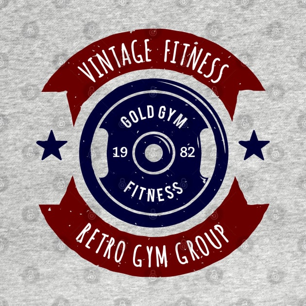 Vintage Fitness Gold Gym Fitness EST 1982 Retro Gym Group by gdimido